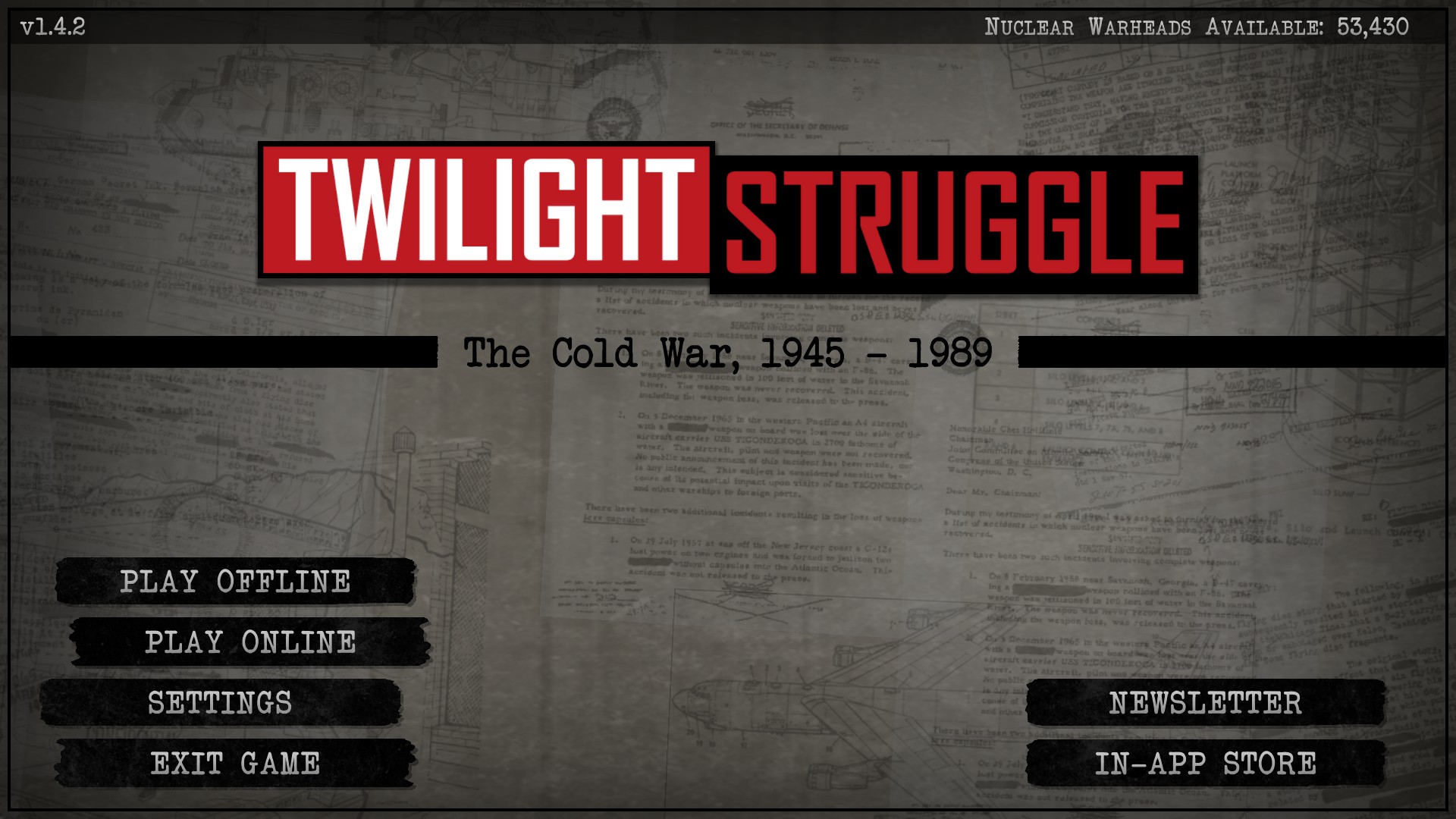 Twilight Struggle - Steam移植ボードゲームカタログ