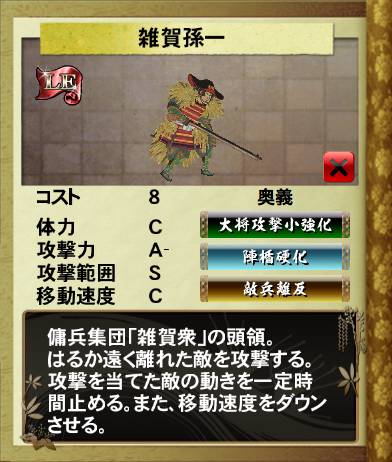 雑賀孫一 - 百鬼大戦絵巻攻略wiki