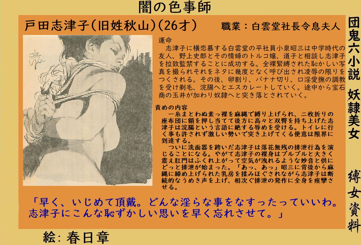  鬼ゆり峠緊縛イラスト ＳＭ小説のヒロインたち(1) - SM女縄